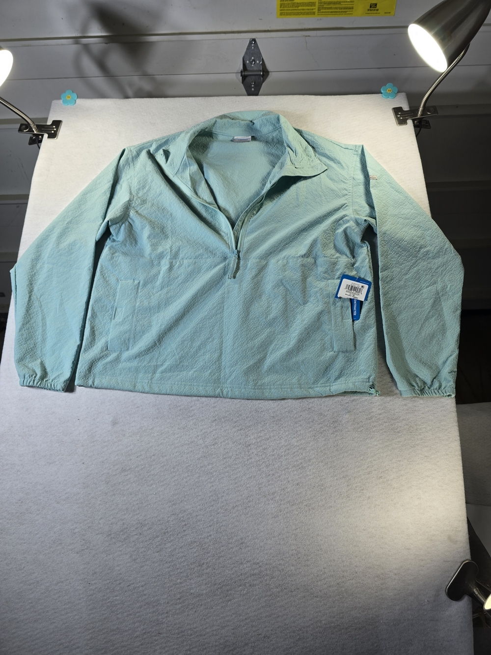 Columbia Women's Light Aqua Half-Zip Pullover